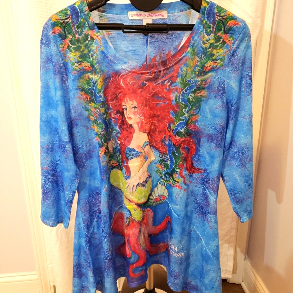Leoma Lovegrove Signature Mermaid Blouse Size L